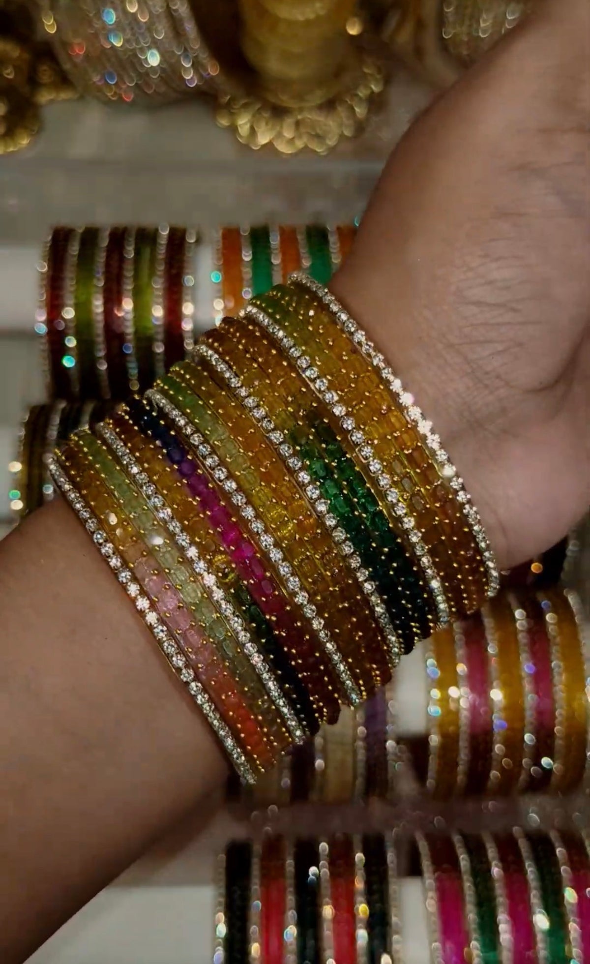 BG41 - Cube Cut & Border Bangles (10 Cube Cut + 6 Border) - Single Set
