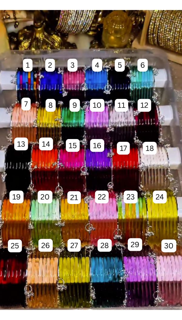 BG40 - Jelly glass & Ghungroo Bangles (8 Jelly + 2 Ghungroos) - Single Set