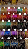 BG38 - Nayaki glass premium quality & Border Bangles (1 dozen Nayaki+ 2 border) - Single Set