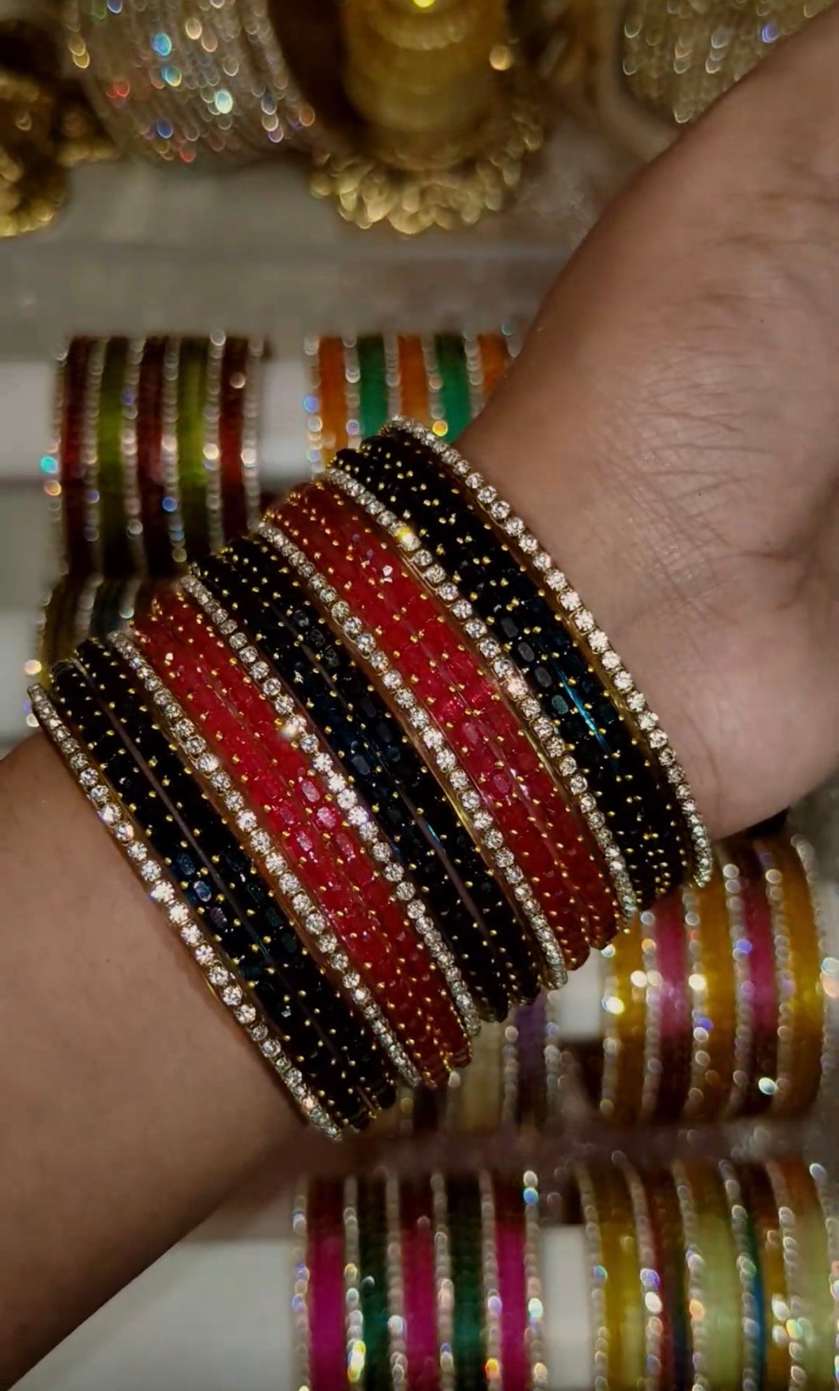 BG41 - Cube Cut & Border Bangles (10 Cube Cut + 6 Border) - Single Set