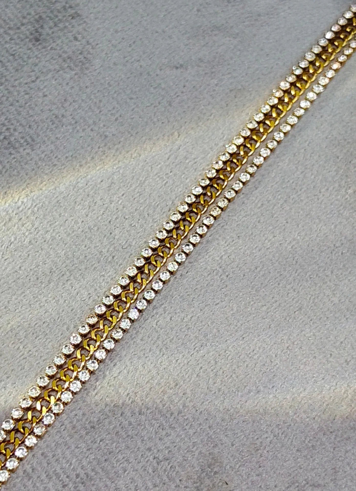 Layered Glam Crystal Bracelet