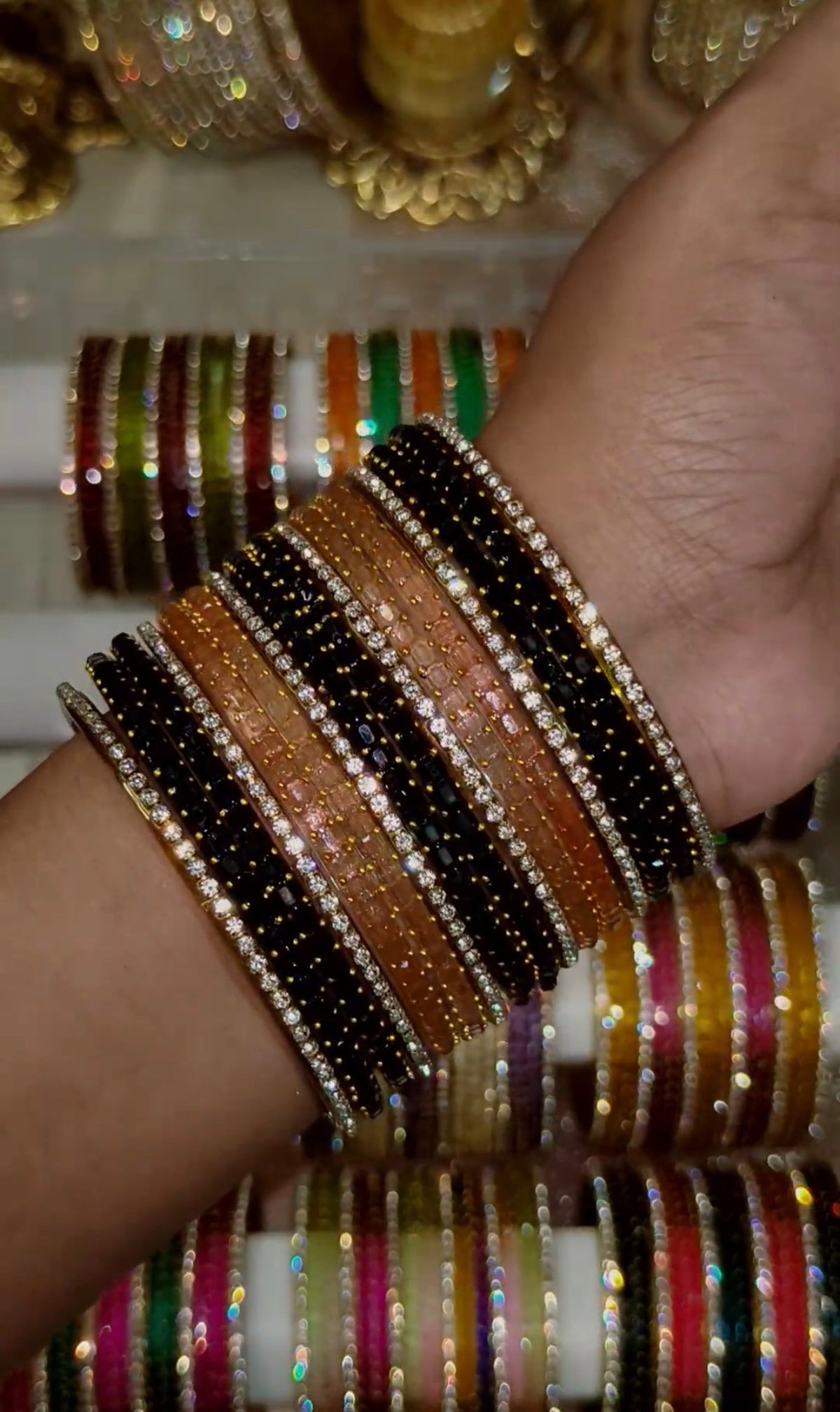 BG41 - Cube Cut & Border Bangles (10 Cube Cut + 6 Border) - Single Set