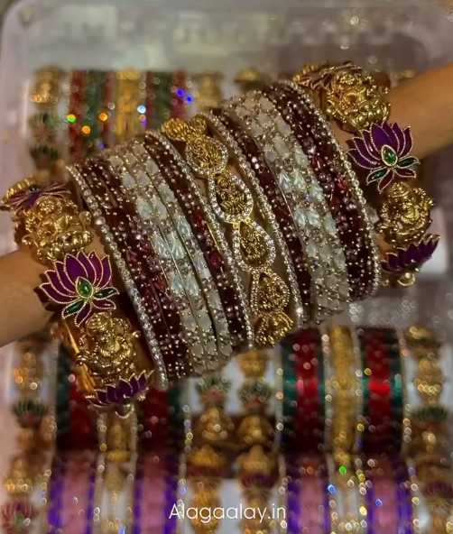 BG48 - Luxury Bridal Bangles Ep 3 (Glass Bangles + Side Bangles) - Single Set (For both Hands)