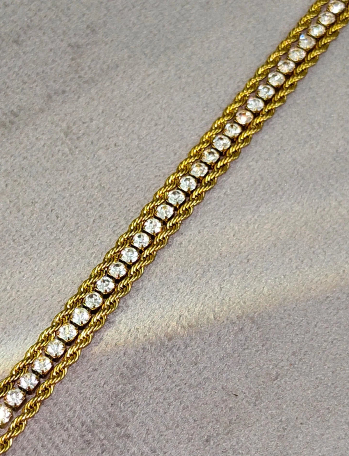 Dual Chain Crystal Luxe Bracelet