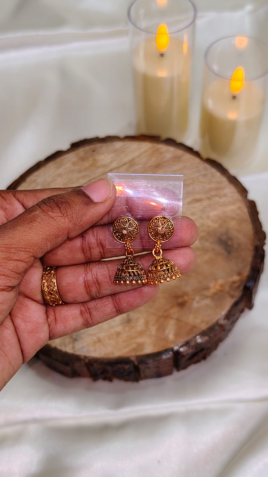 Gold Traditional Mini Jhumkas