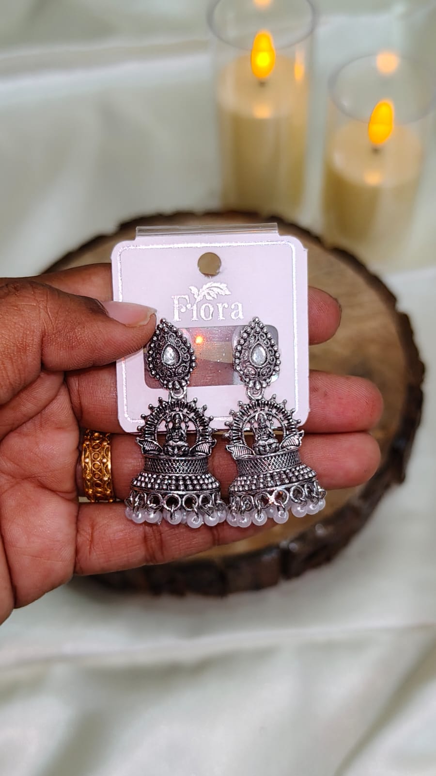 Lakshmi Temple Jhumka Earrings