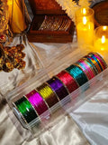 BX18 - 3mm Jelly & Kundan Bangles (8 Half dozen Jelly Bangles + 9 Kundan Bangles) - Full set