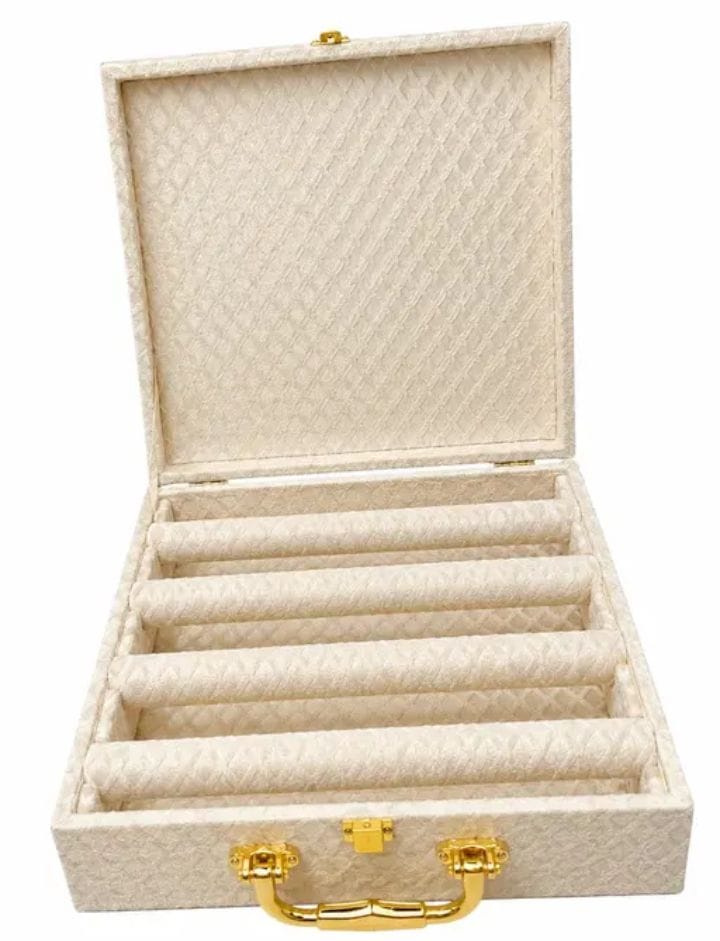 AC10 - 4 rod White Velvet Organizer box