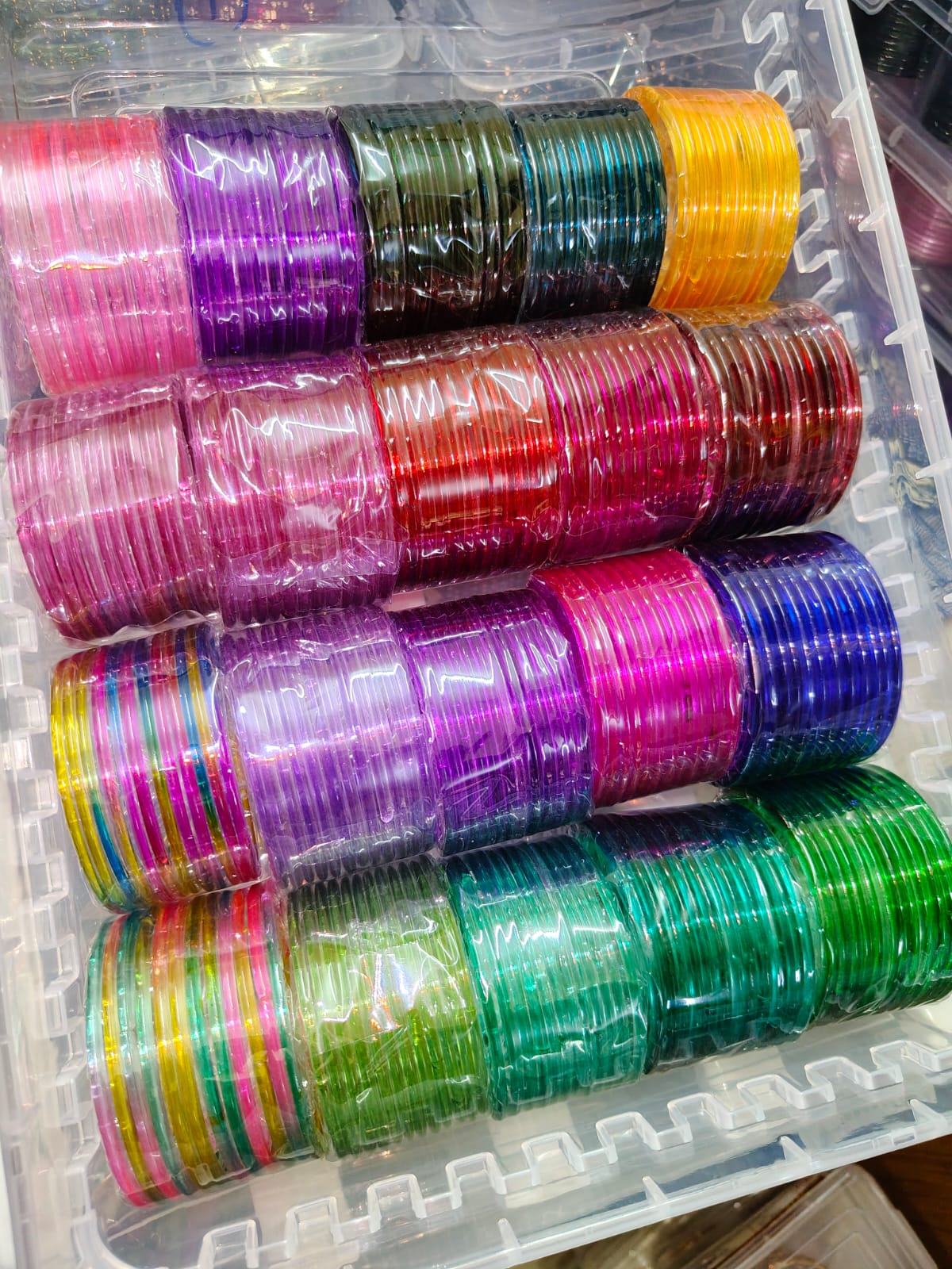 BX12 - Glass Jelly Bangles Box - Full Set
