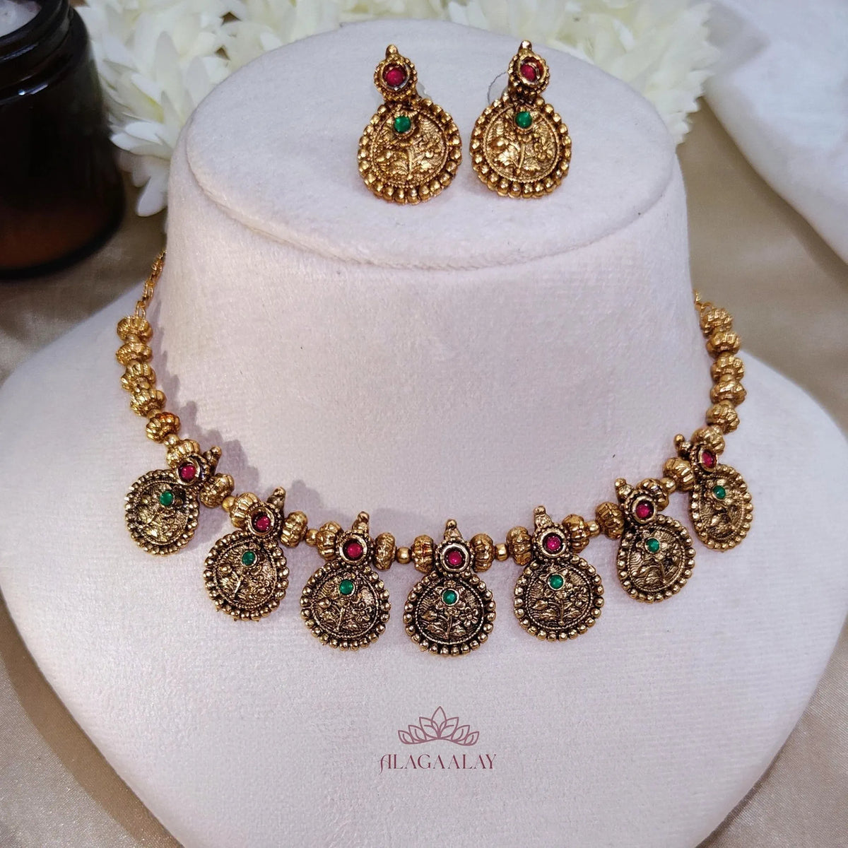 NK01 - Antique Temple Necklace Set