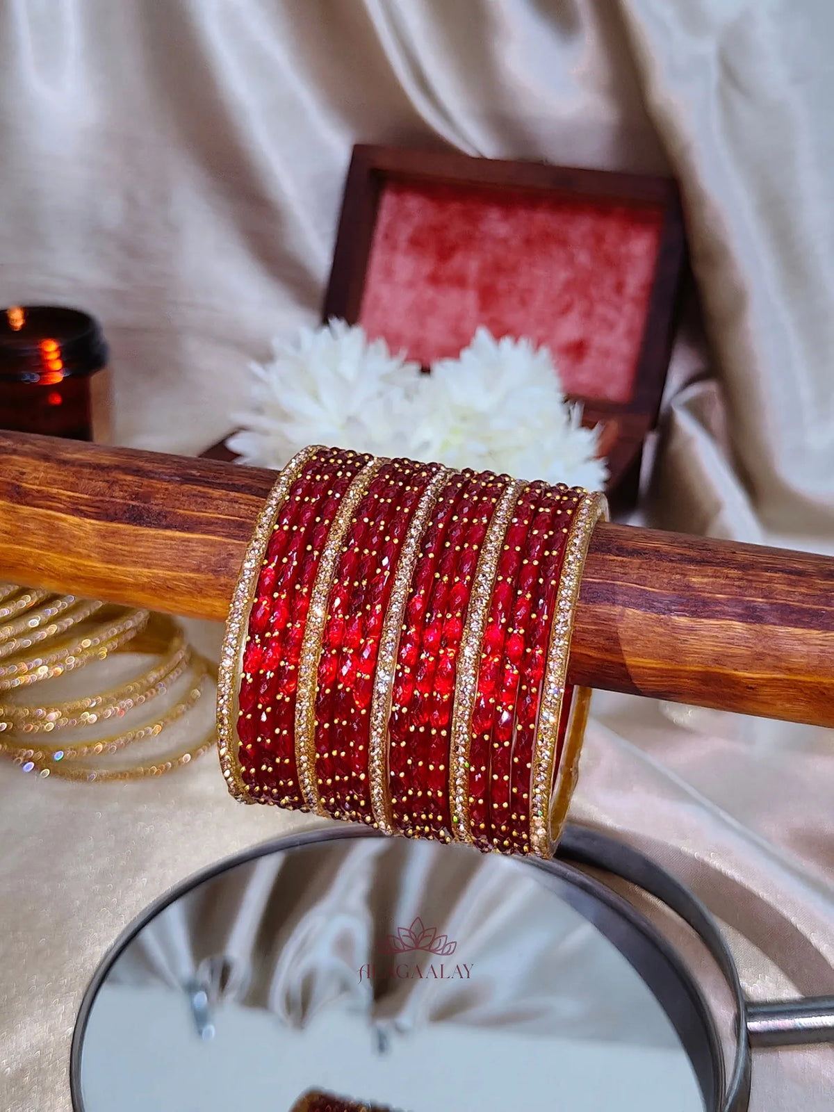 BG22 - Red Bangle set