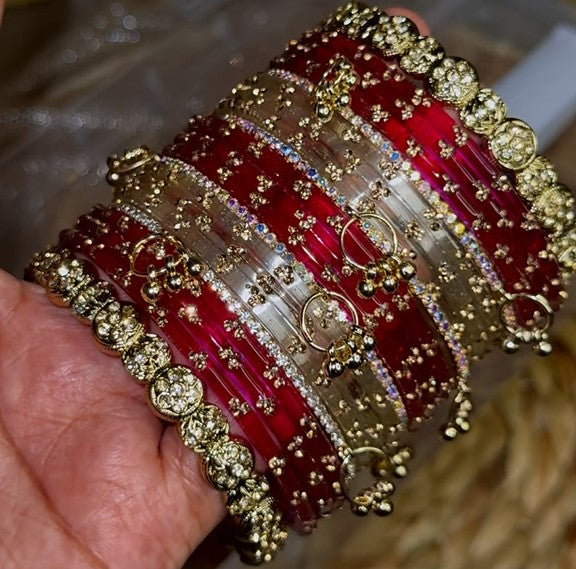 BG19 - Premium Dot Fusion Bangles - Single Set
