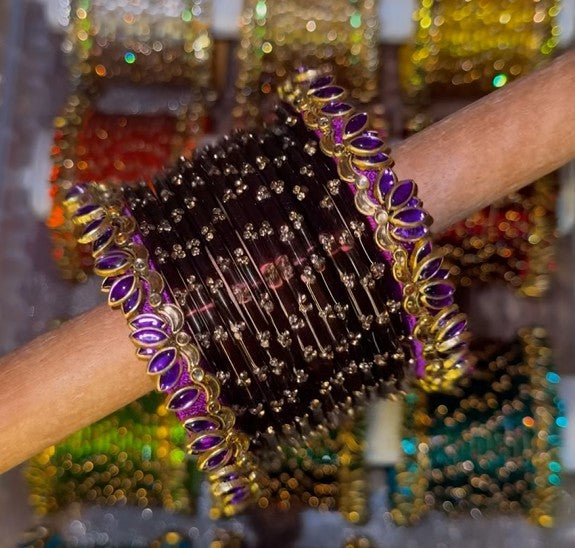 BG11 - Lotus & Dot Bangles Combo - Single set
