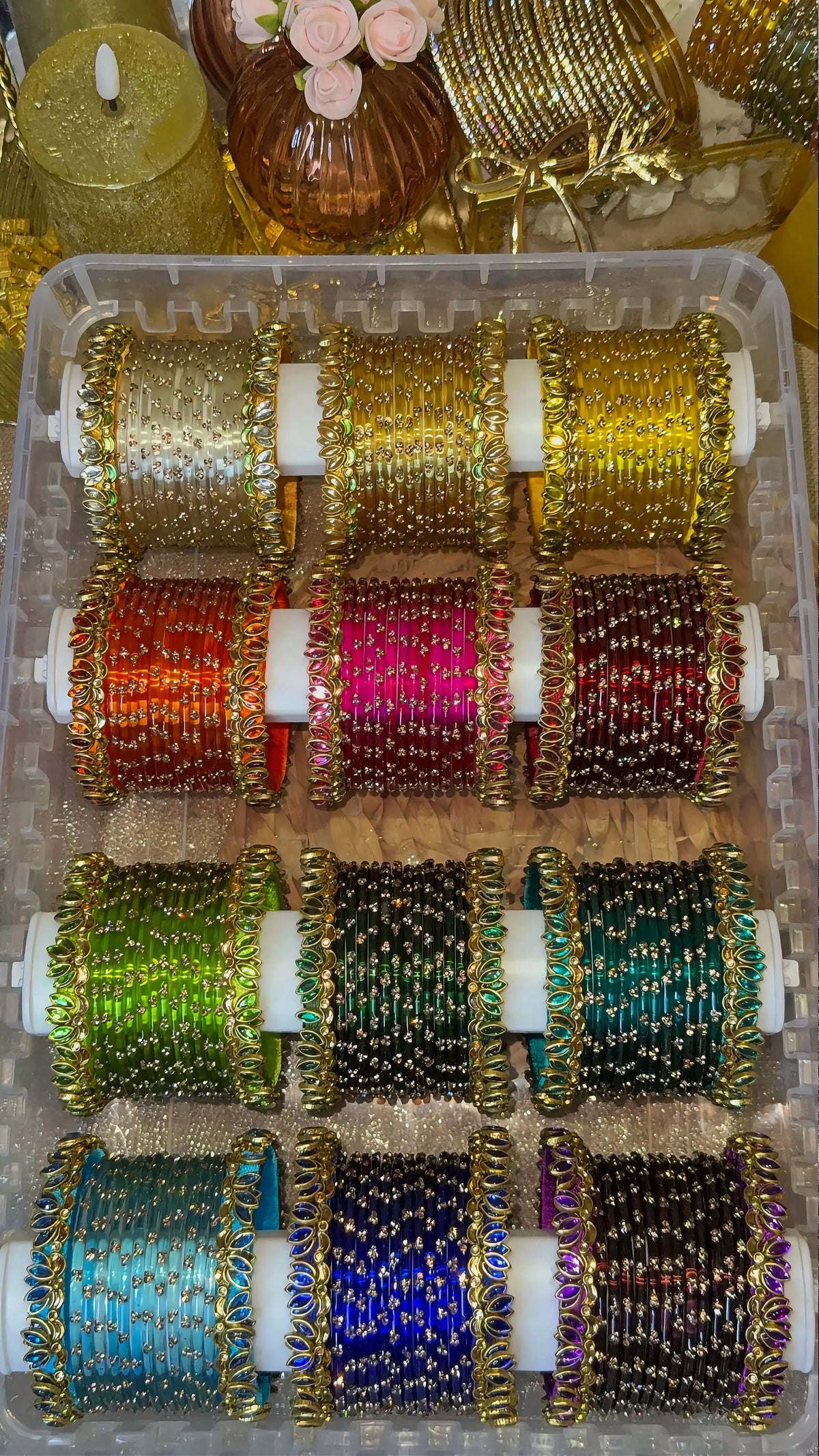 BX08 - Lotus & Dot Bangles Combo - Full set