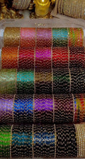 BX23 - Nayaki glass premium quality & Border Bangles (24 dozen Nayaki+ 1 Dozen border) - Full set