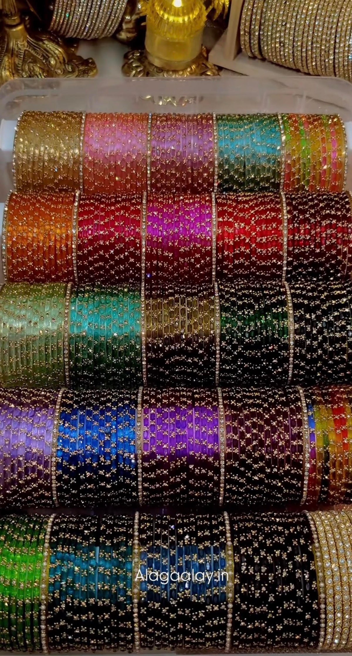 BX23 - Nayaki glass premium quality & Border Bangles (24 dozen Nayaki+ 1 Dozen border) - Full set