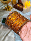 BG24 - Yellow Raindrop & Antique Bangle Set